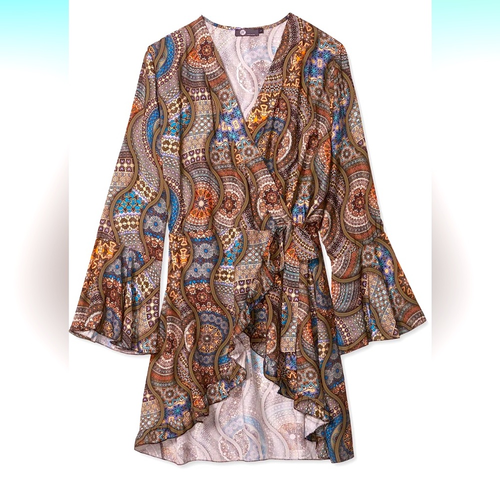 Made in Italy Wrap Tunic Top